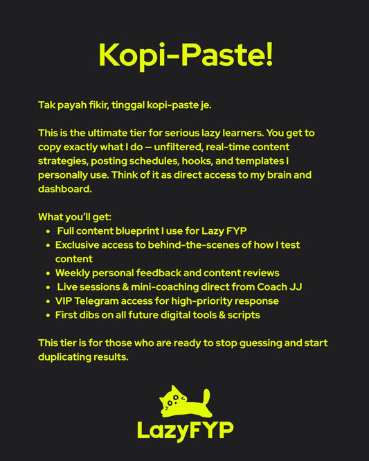 Coaching: Lazy FYP Method